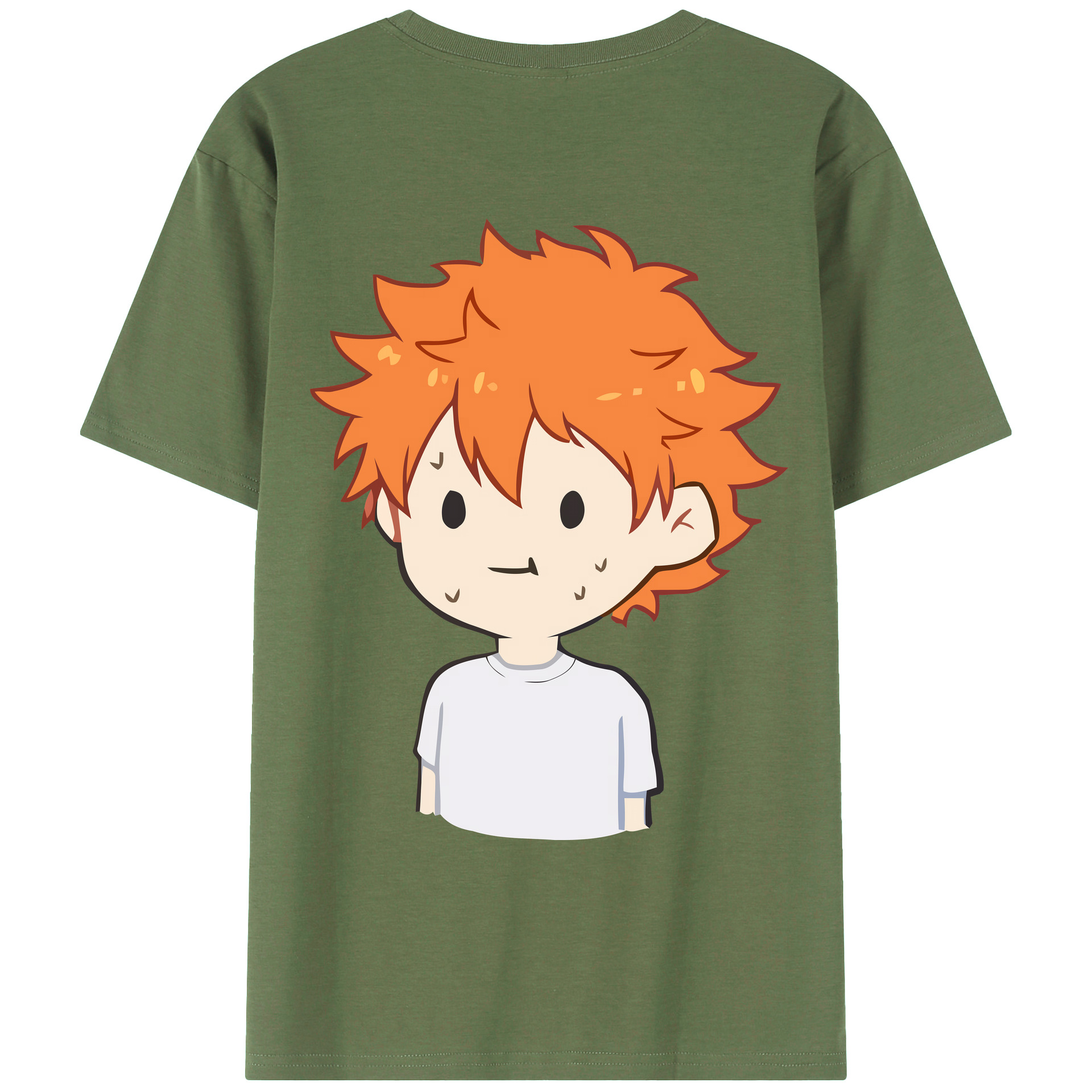 （画像用） ハイキュー!! Haikyu!! 綿100％ メンズ半袖Tシャツ（バックプリント） 通気性